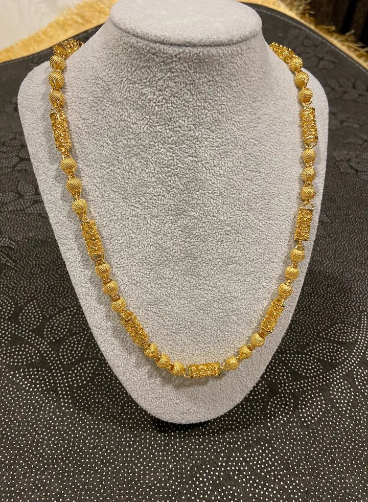 21k Gold Plated Necklace For Women Size 60cm