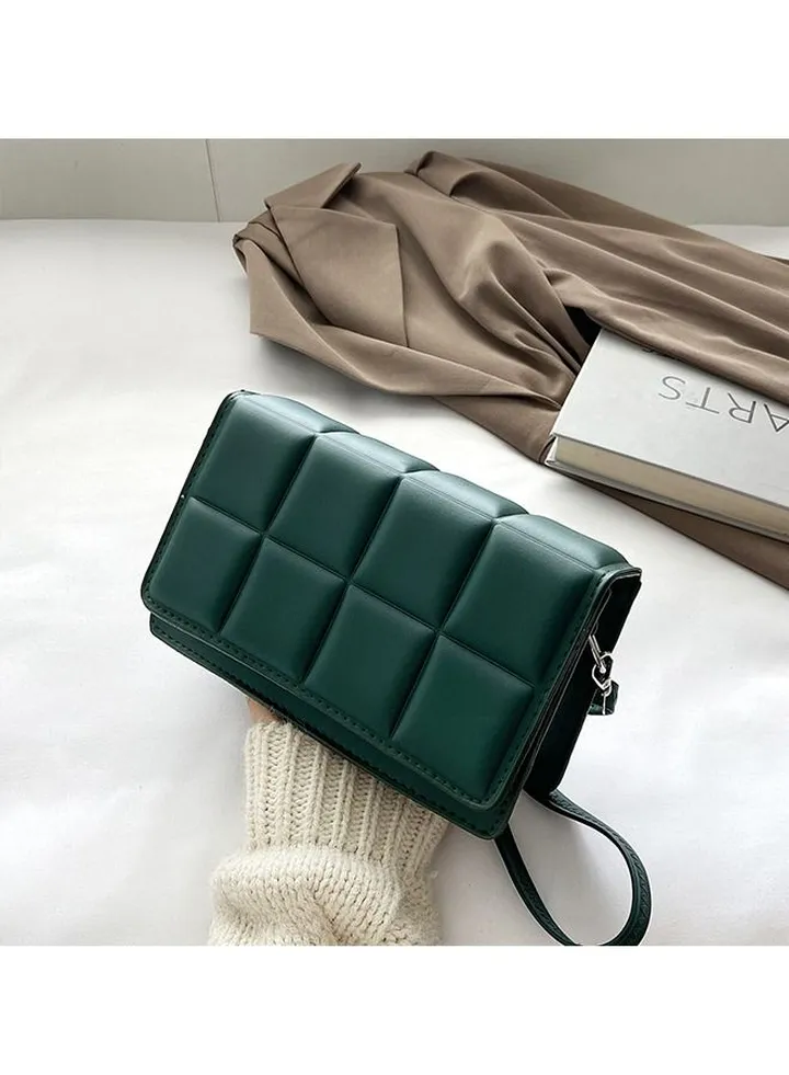 Women's Crease Grid Crossbody Shoulder Bag