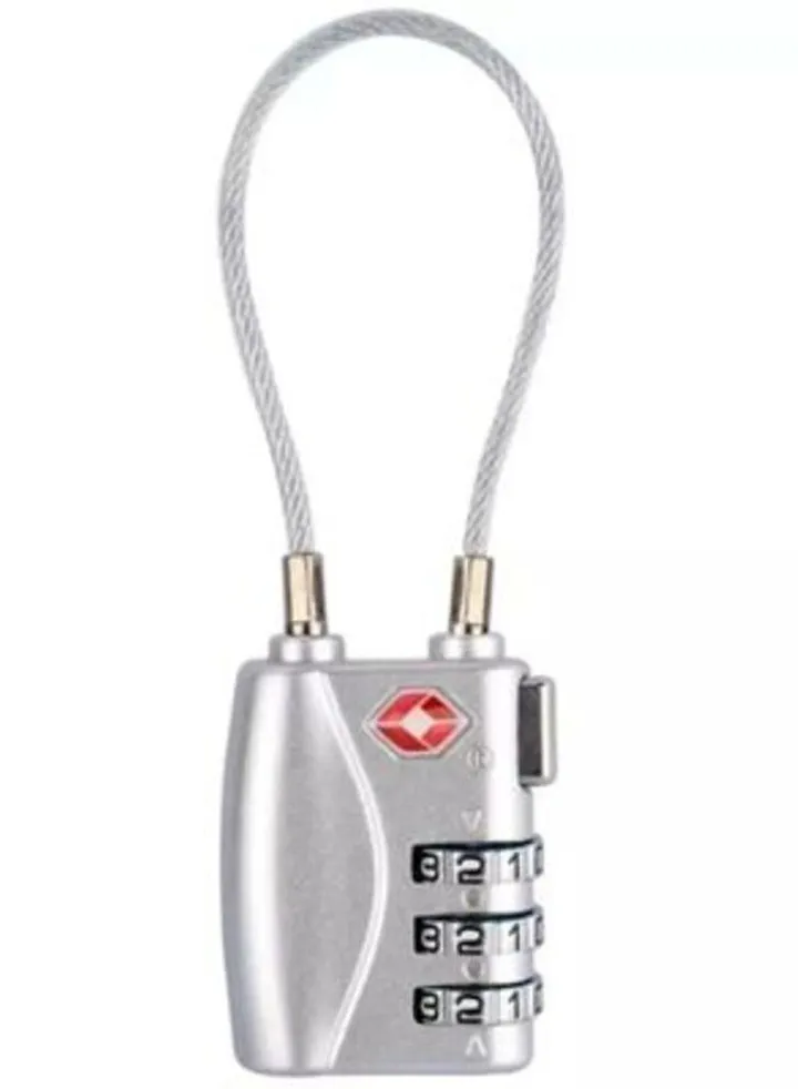 3 Digit Travel Lock with 5.5 Inch Cable for Suitcases Backpack Luggage Password Travel Lock, TSA Approved Luggage Locks