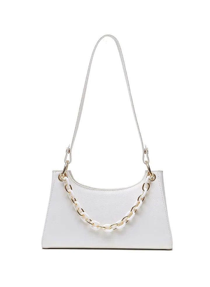 One-Shoulder Armpit Bag White