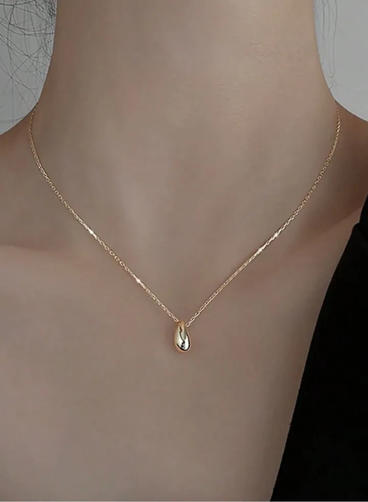 Elegant & Simple Stainless Steel Gold Plated Necklace For Women
