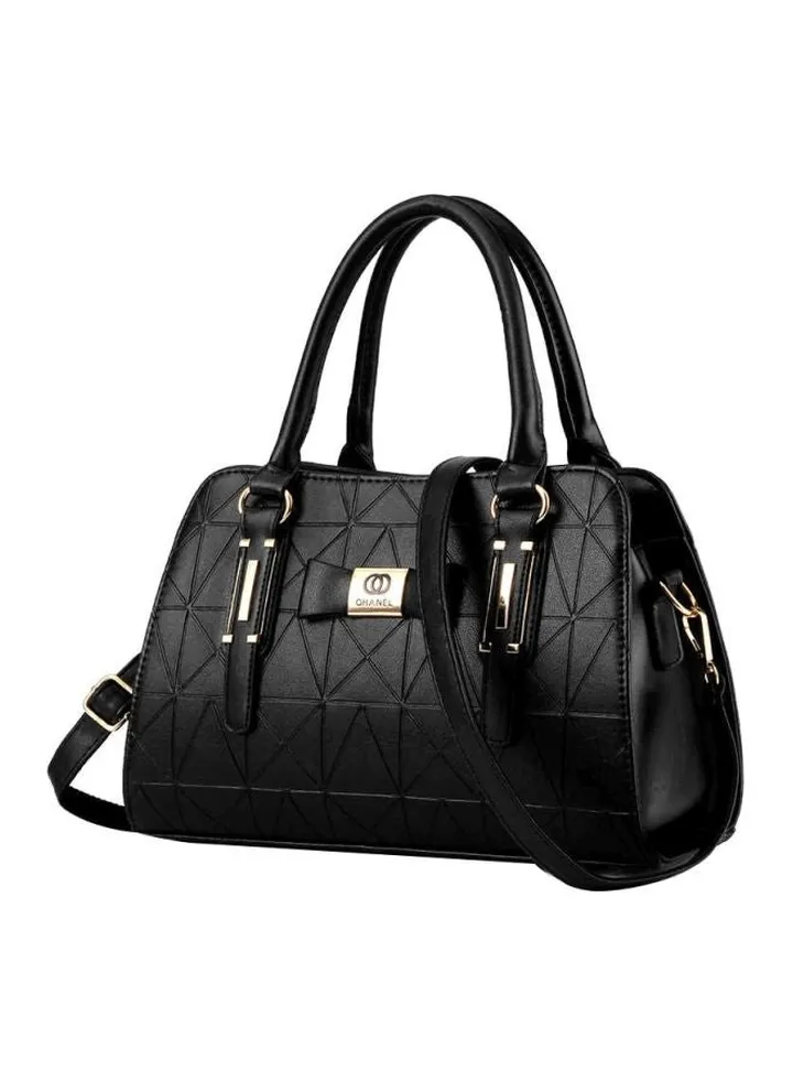 Leather Shoulder Bag Black