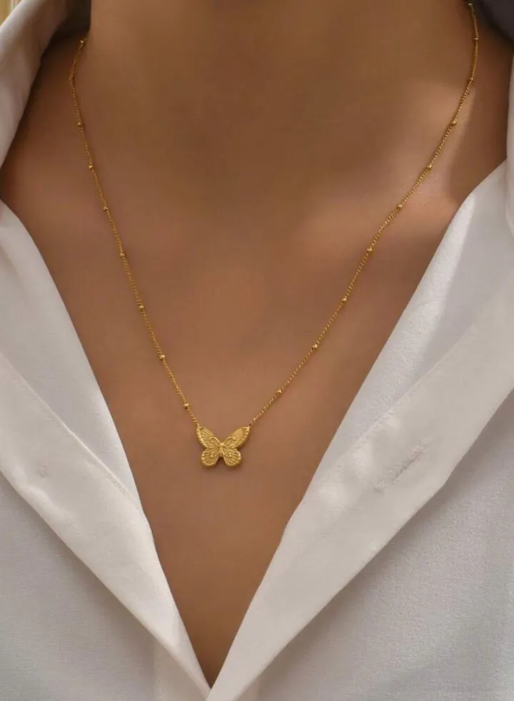 Amazing & Elegant Stainless Steel Gold Plated Necklace For Women