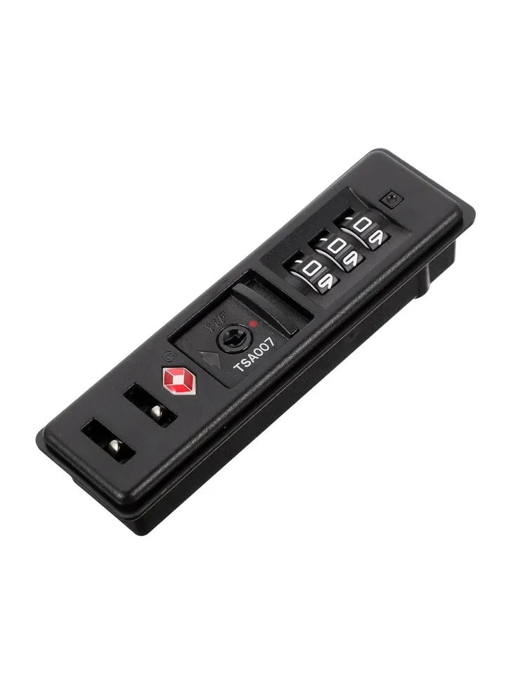 Portable Customs Code Lock, TSA Security Lock, Toolbox Bag Combination Zipper Fixed Lock, PC Luggage Lock Built in Sunk Lock Anti Theft Lock Black Tool