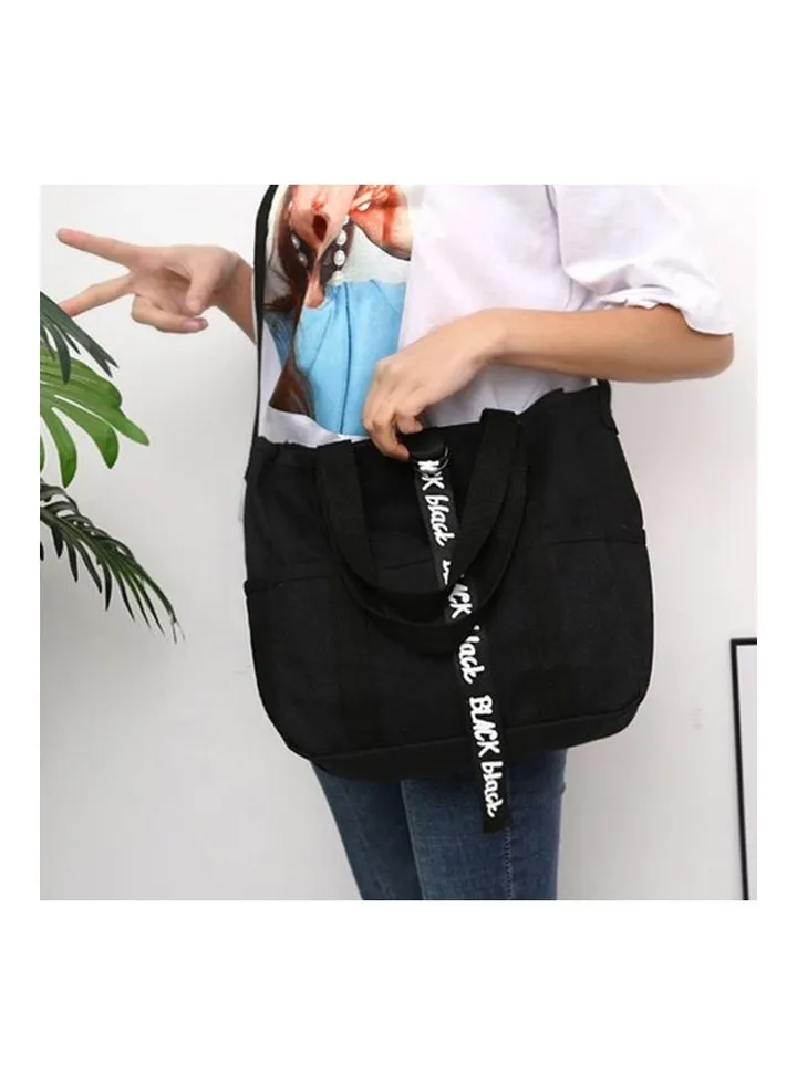 Printed Shoulder Bag Black