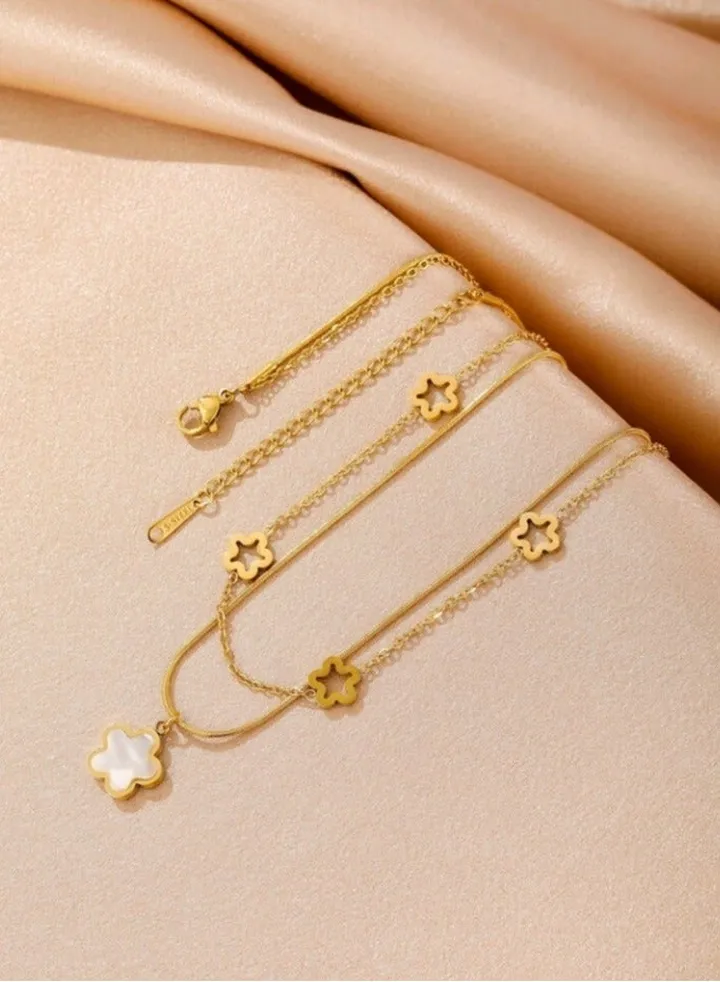 Trendy Stainless Steel Gold Plated Necklace For Women