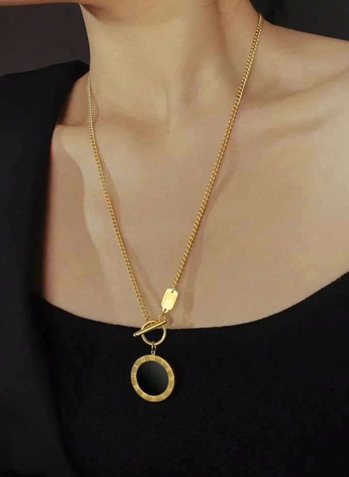 Elegant Stainless Steel Gold Plated Necklace For Women