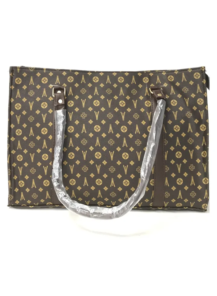 Elegant Women's Tote Bag - Spacious Brown Handbag with Unique Design - Dimensions: 40x30x13cm - Ideal for Fashion-Forward Women