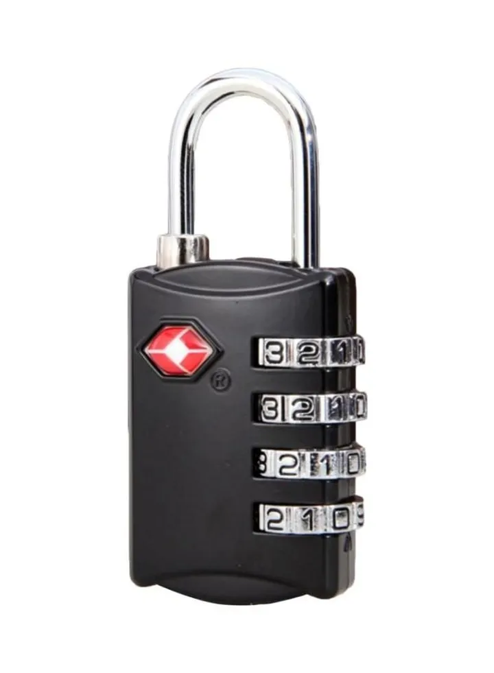4-Digit Travel Luggage Combination Lock Black/Silver