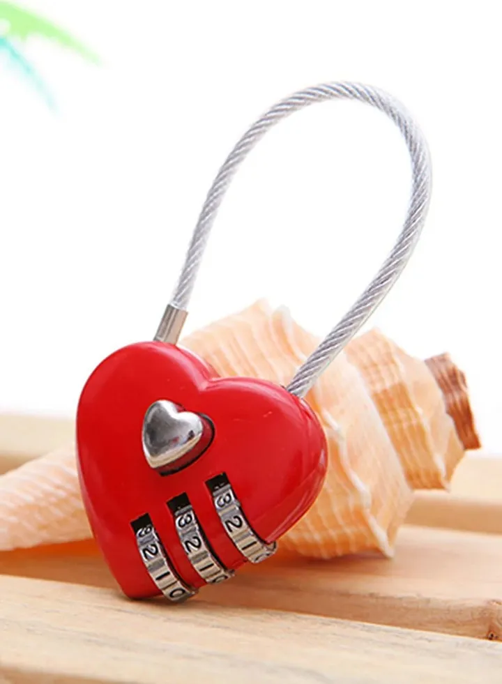 Heart Shaped Password Lock, Modern Stainless Steel Password Padlock For Household