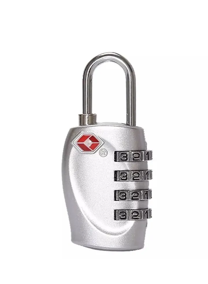 Four-Digit Code Luggage Lock Silver