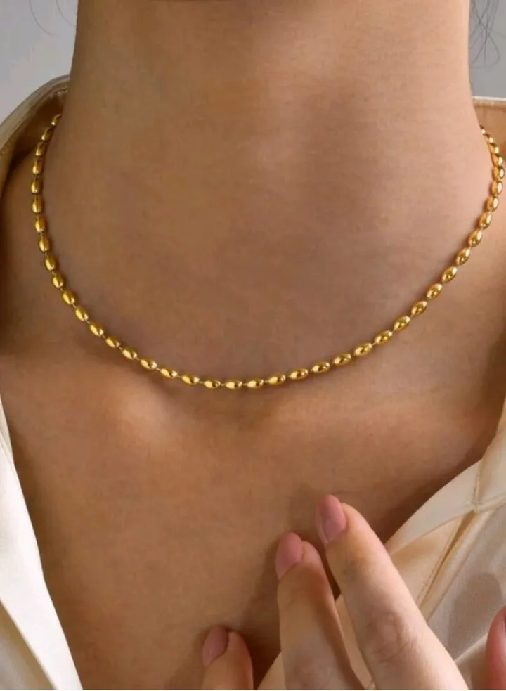 Trendy Stainless Steel Gold Plated Necklace For Women
