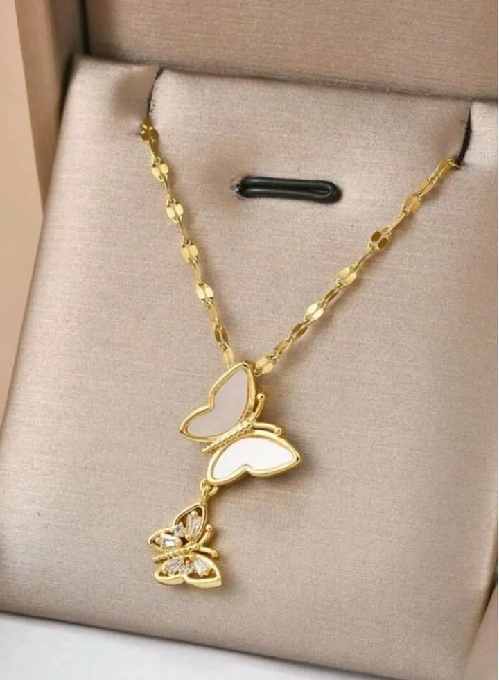 Trendy Stainless Steel Gold Plated Necklace For Women
