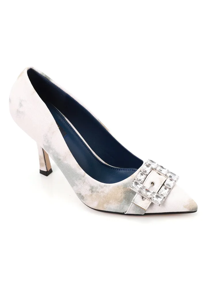 Paint Stain Slip On Pumps