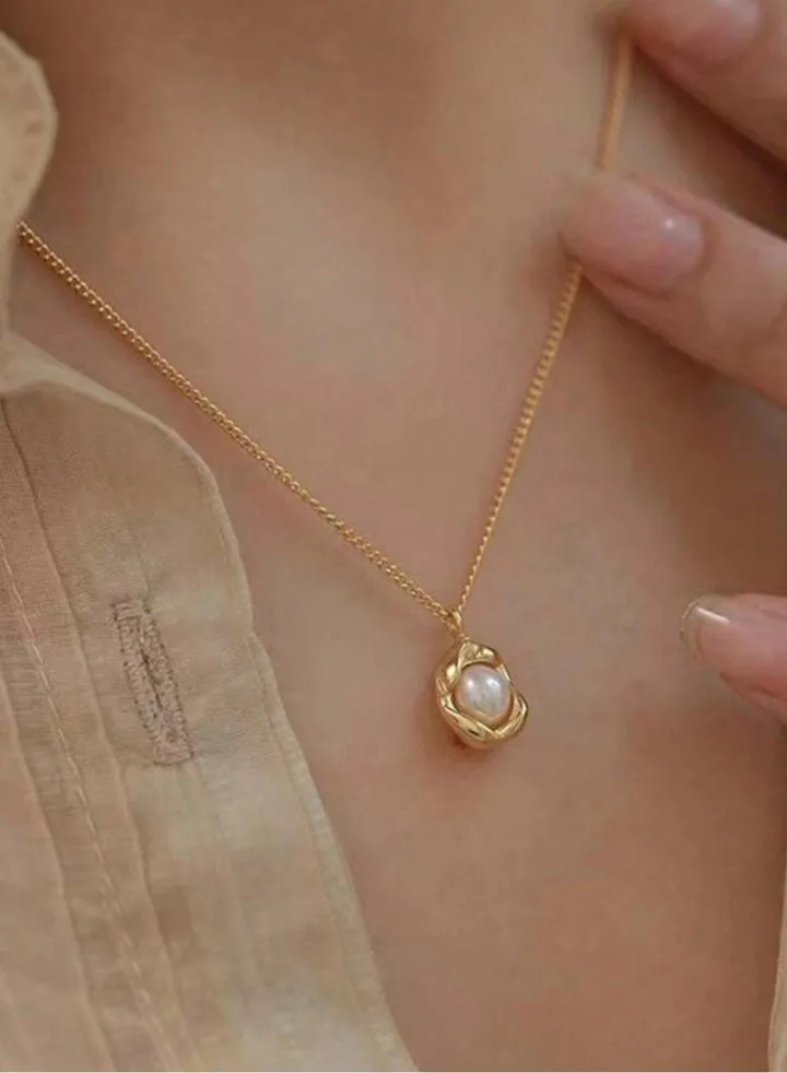 Trendy Stainless Steel Gold Plated Necklace For Women