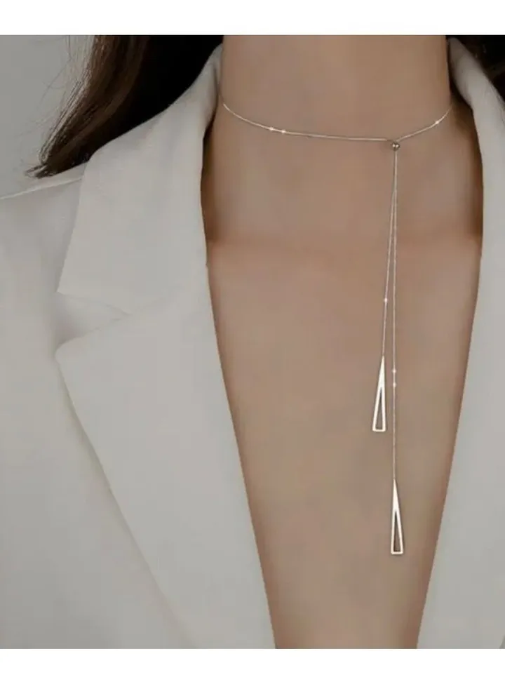 Stylish Silver Stainless Steel Choker Necklace For Women