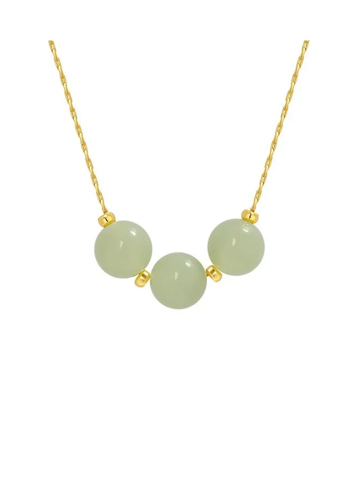 Antique Jade Titanium Steel Necklace