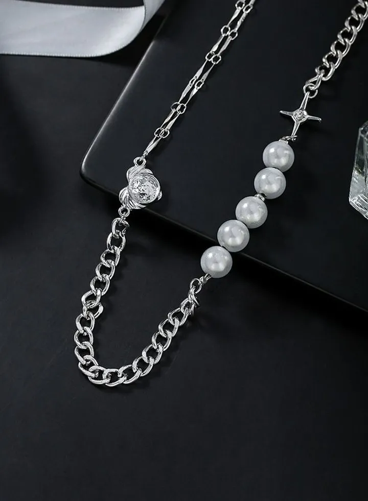 Original fashion design luminous stitching necklace for unisex