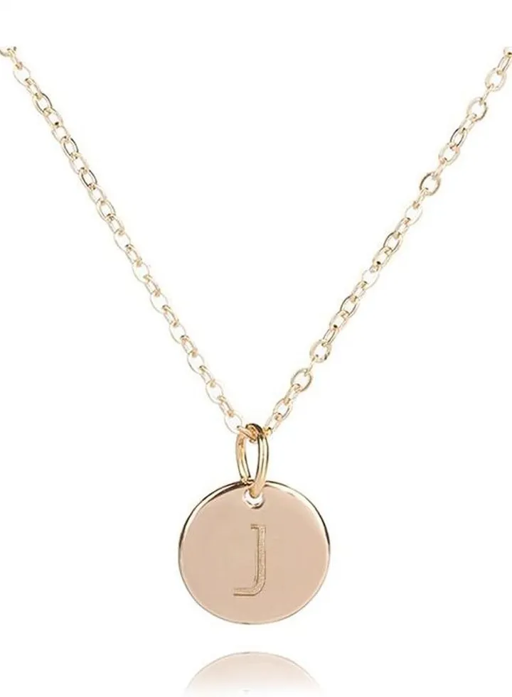 J Letter Pendant Necklace