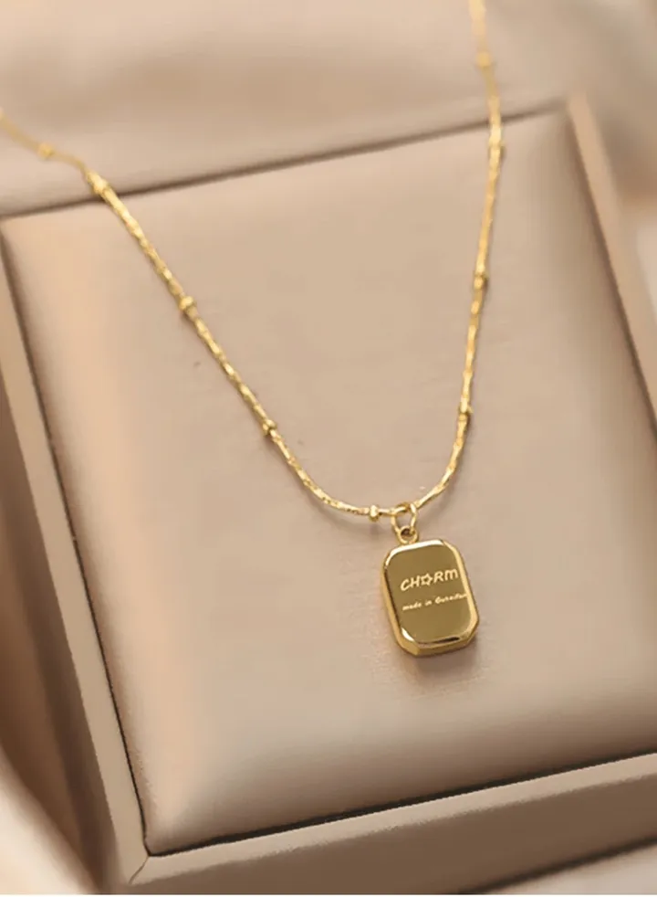 Elegant Stainless Steel Gold Plated Necklace For Women