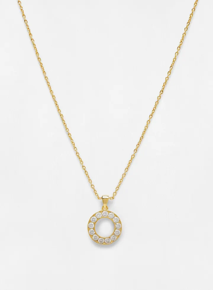 Champagne Albany Beige Color Studded Pendant Necklace