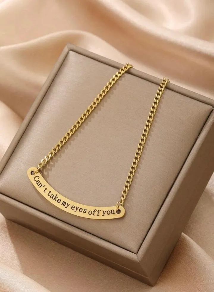 18k Gold Plated Necklace (Can’t Take My Eyes Off You)