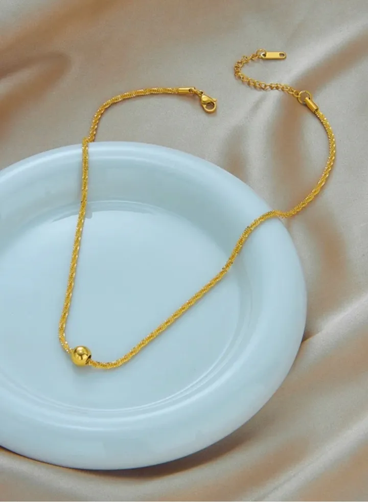 Trendy Stainless Steel Gold Plated Necklace For Women
