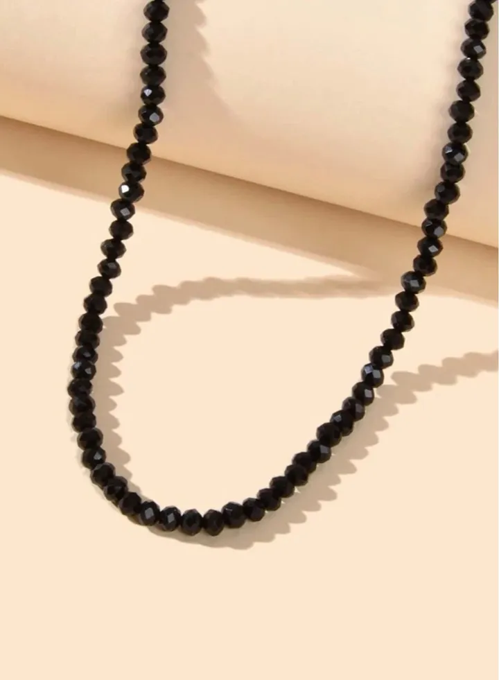 Black Stone Choker Necklace