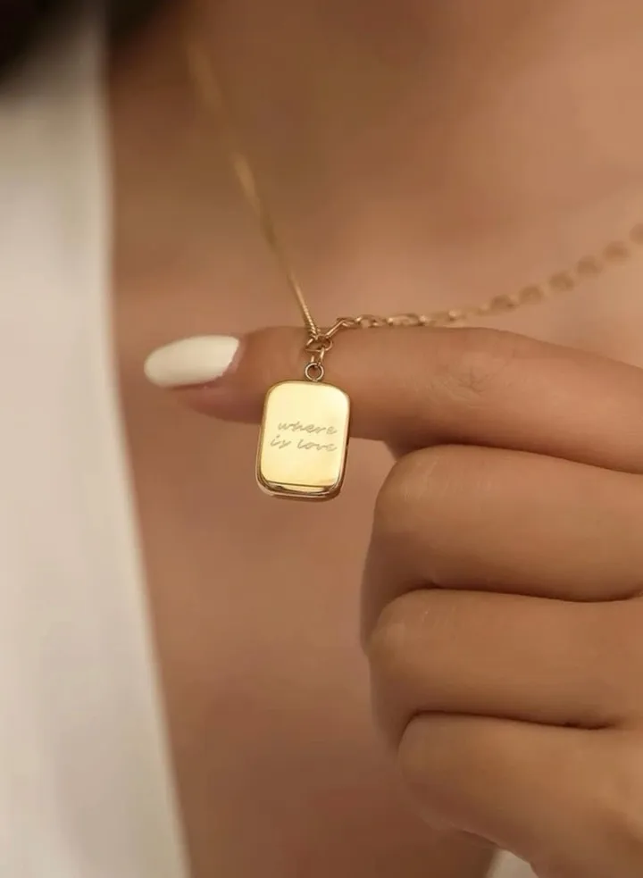 Elegant Stainless Steel Gold Plated Necklace For Women