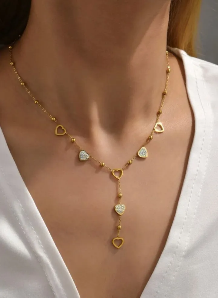 18k Gold Plated Cubic Zirconia Necklace
