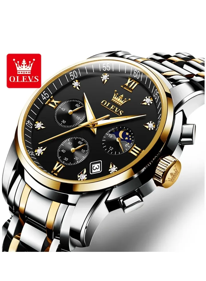 Watches For Men Stainless Steel Quartz Water Resistant Watch Silver