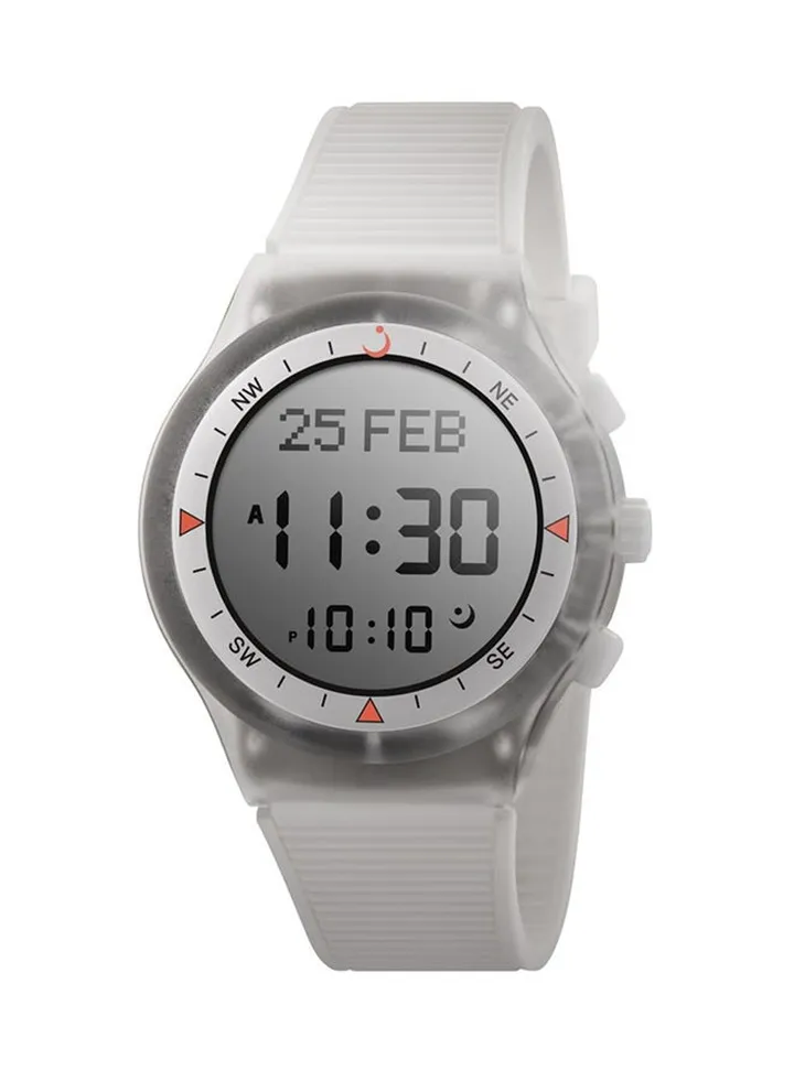 Best Sports Islamic Prayer Digital Watch WY-16 White - 38 mm - White