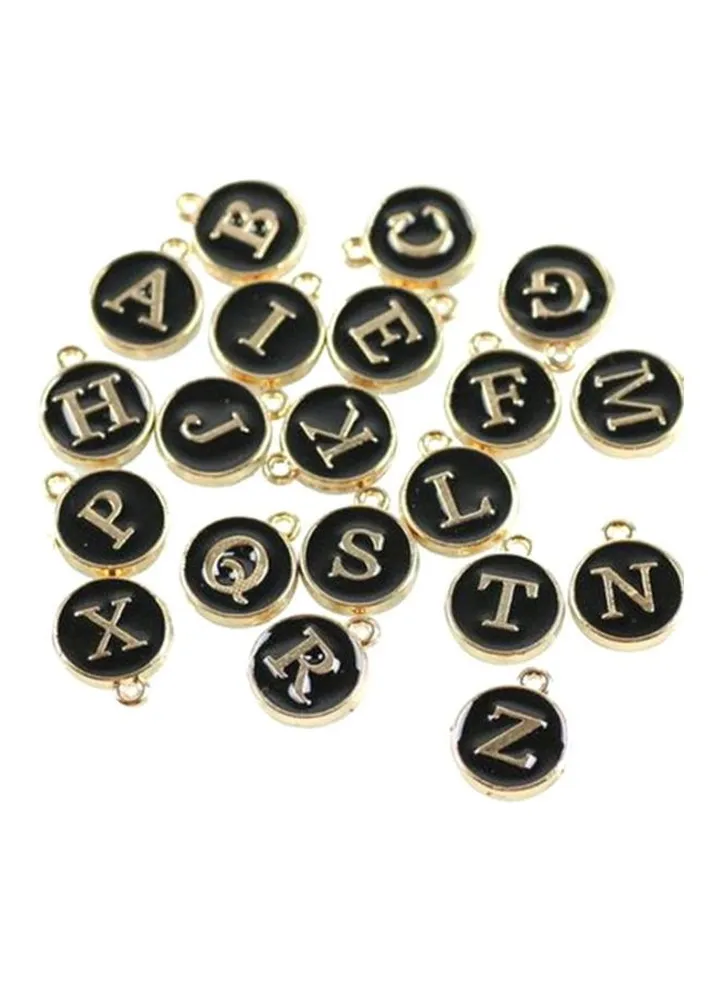 26-Piece Alloy English Letters Pendant