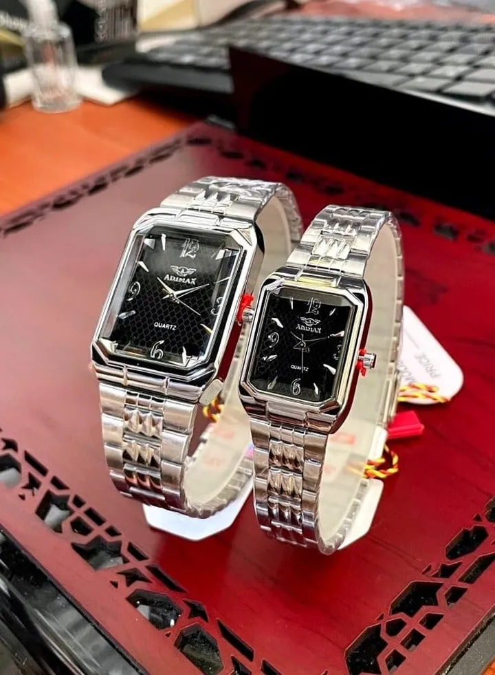 silver plate couple watches for men and women waterproof 100%