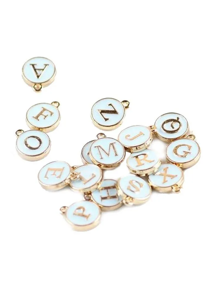 26-Piece Alloy English Letters Pendant