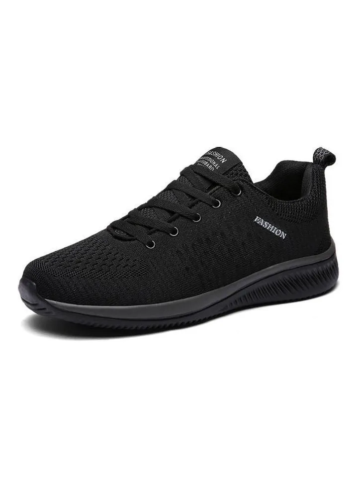 Lace-Up Running Shoes Black