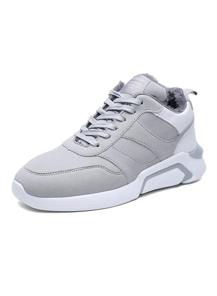 Ankle Lace-Up Winter Sport Running Sneaker Grey/White