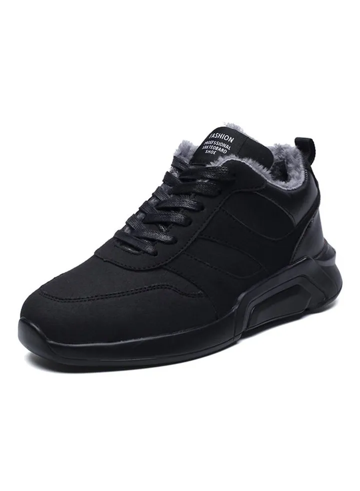 Ankle Lace-Up Winter Sport Running Sneaker Black