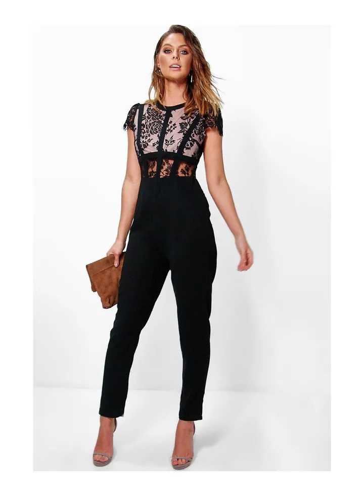 Boutique Lace Corsetry Bodice Jumpsuit