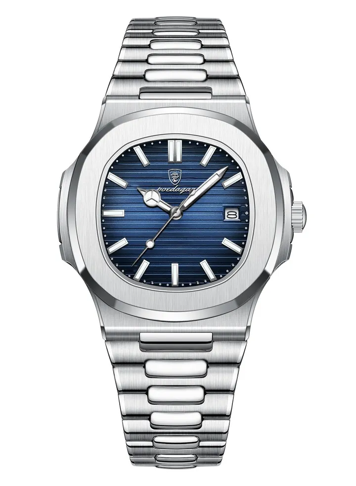 Watch for Men Stainless Steel Quartz Analog Water Resistant Watch 613SIBU