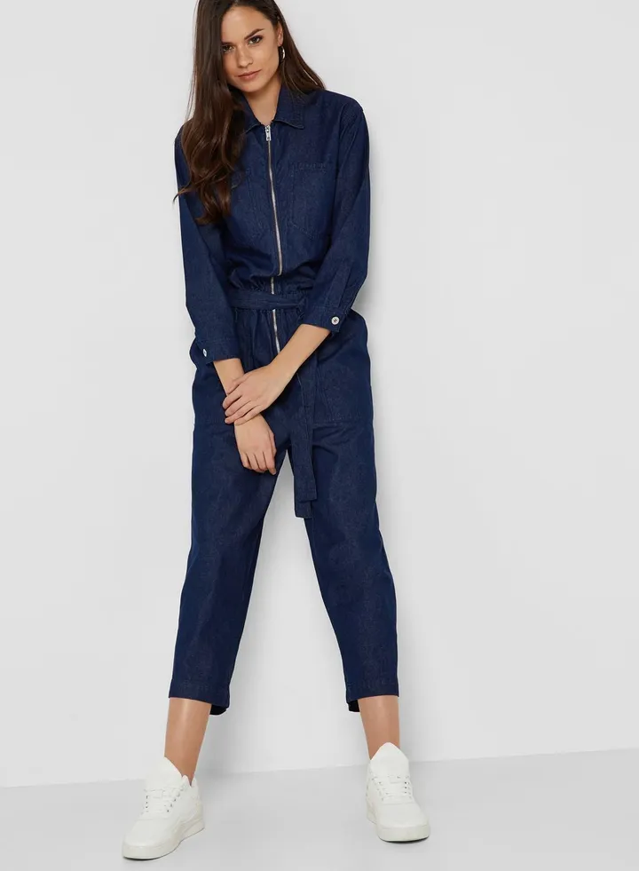 Denim Belted Boilersuit