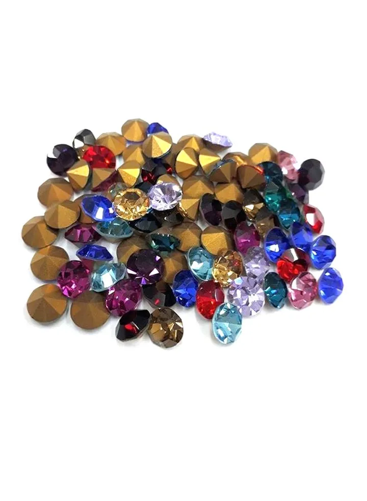 144-Piece Round Chaton Crystal Ss35