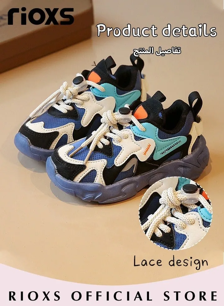 Kids' Soft Sole Sneakers Boys Girls Breathable Lightweight Running Sneakers Fashion Casual Sports Shoes