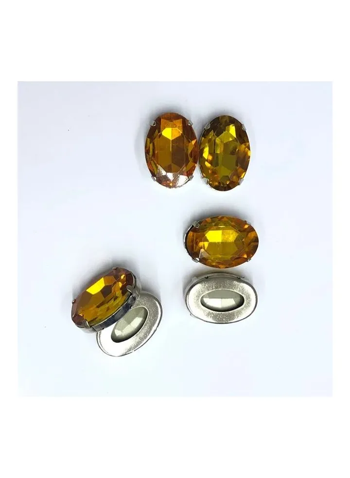 6-Piece Oval Shaped Glass Crystal