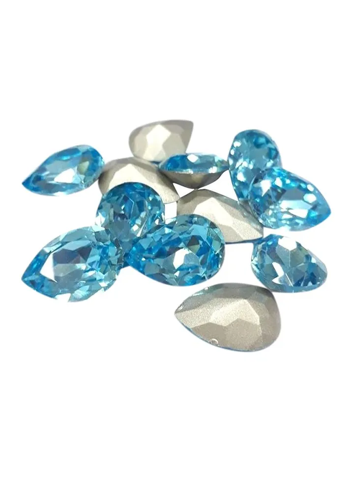 12-Piece Drop Shaped Glass Crystal