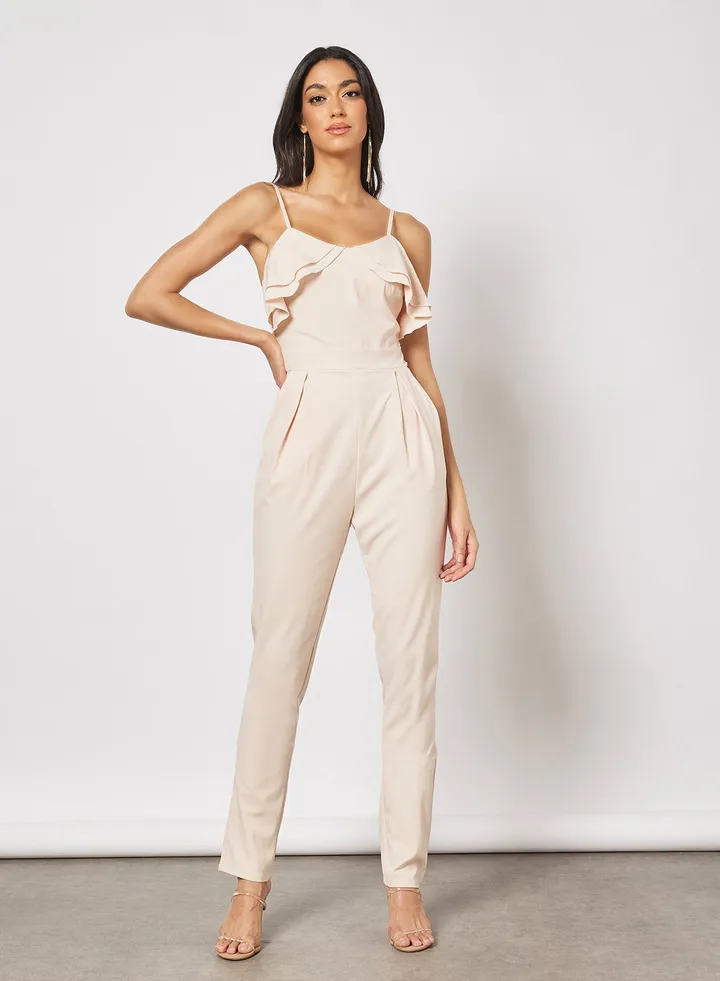 Sleeveless Amara Jumpsuit Nude