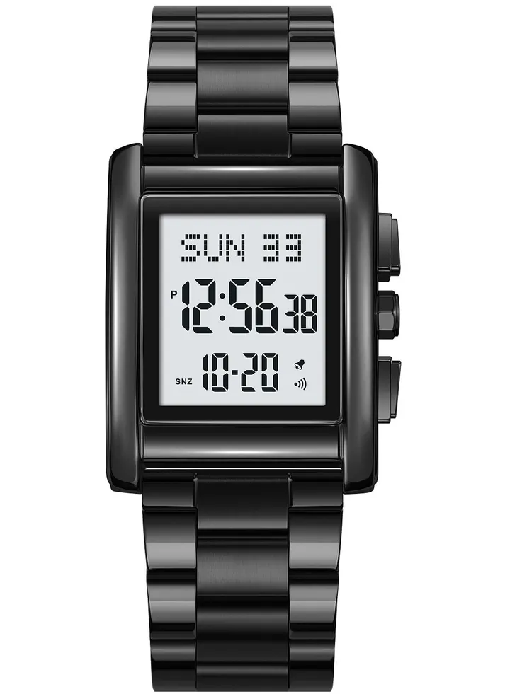 Watches for Men Stainless Steel Water Resistant Watch Black 2228