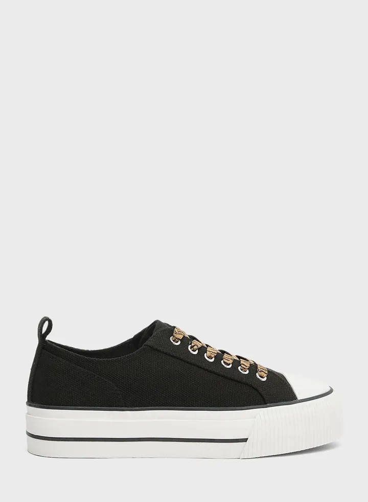 Kids Platform Lace-Up Sneakers