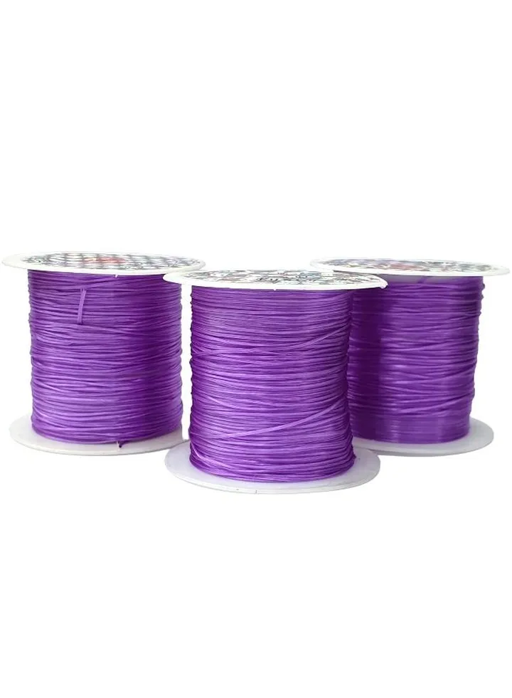 3-Piece Jewelry Cord Elastic Bracelet Rope or Beading Cord