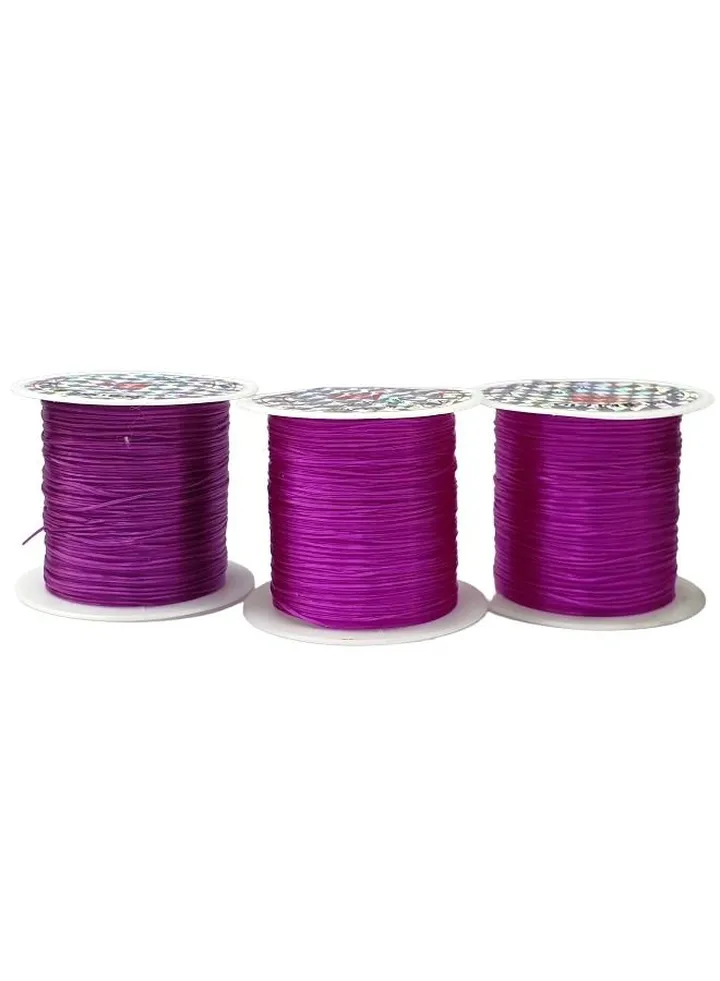 3-Piece Jewelry Cord Elastic Bracelet Rope or Beading Cord